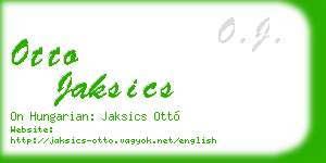 otto jaksics business card